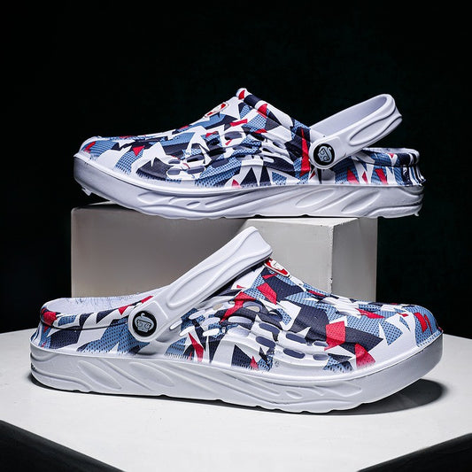 2025 New Fashion Sandals Men Clog Sandals Comfortable Breathable Beach Sandals Men Women Clogs Slippers Soft Bottom Men Shoes