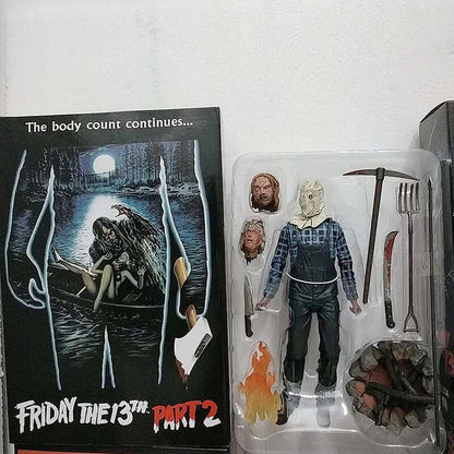 O 13º Brinquedo de Figuras NECA Sexta-Feira 13 Freddy Jason Voorhees Figura de Ação de Sangue Modelo Colecionável do Jason Presentes de Natal Halloween