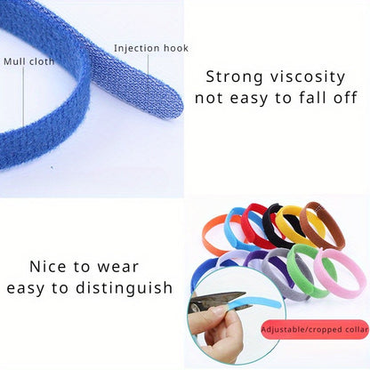 12 Colors Cat Dog New Pet Identification Collar for Kittens and Puppies, Colorful Collar for Puppy Birth Marking