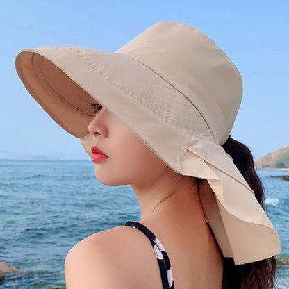 New Women's Summer Sun Hat With Neck Protector And Sunshade For Outdoor Cycling Trip Big-Brimmed Fisherman's Hat Hiking cap