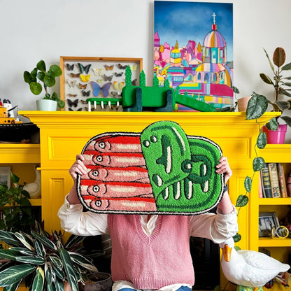 VIKAMA Herring Can Rug Creative Floor Mat Kitchen Rug Doormat Welcome Mat Bathroom Mat Rug For Bedroom Carpet For Live Room Home