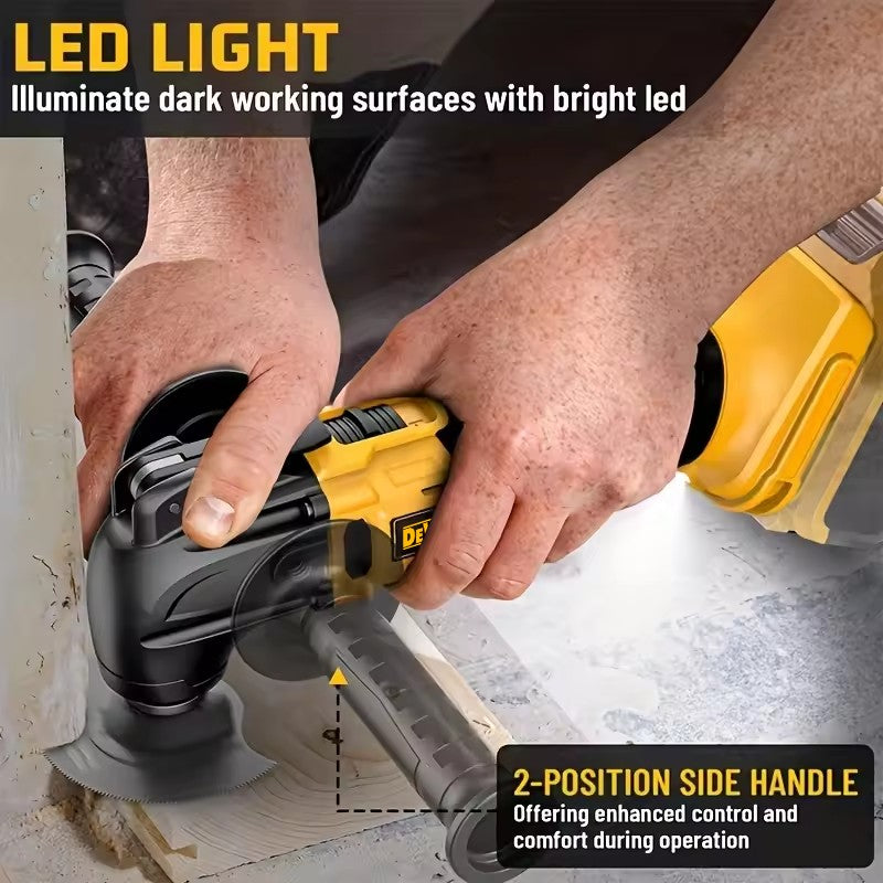 Ferramenta Multifuncional Oscilante DeWalt Fast Release Sem Escova Ferramenta Elétrica de Retificação, Lixador Elétrico, Ferramenta Compatível com Bateria 20V