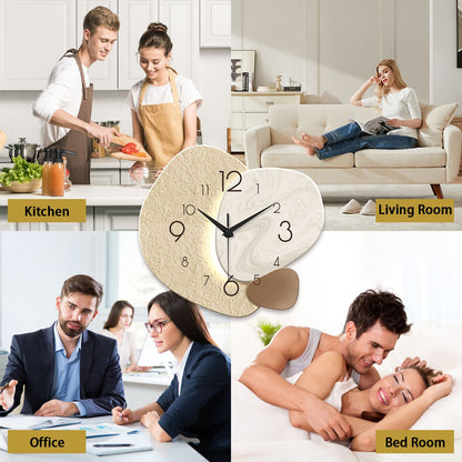 Modern Simple Wall Clock, Silent Quartz Clock, Bedroom Clock Living Room Sofa Background Decoration Wall Clock, No Battery