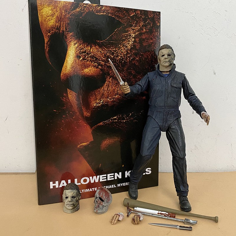 NECA Figure Michael Myers Figure With LED Halloween Ultimate Action Figure Model Toys Joint Movable Doll Christmas Present