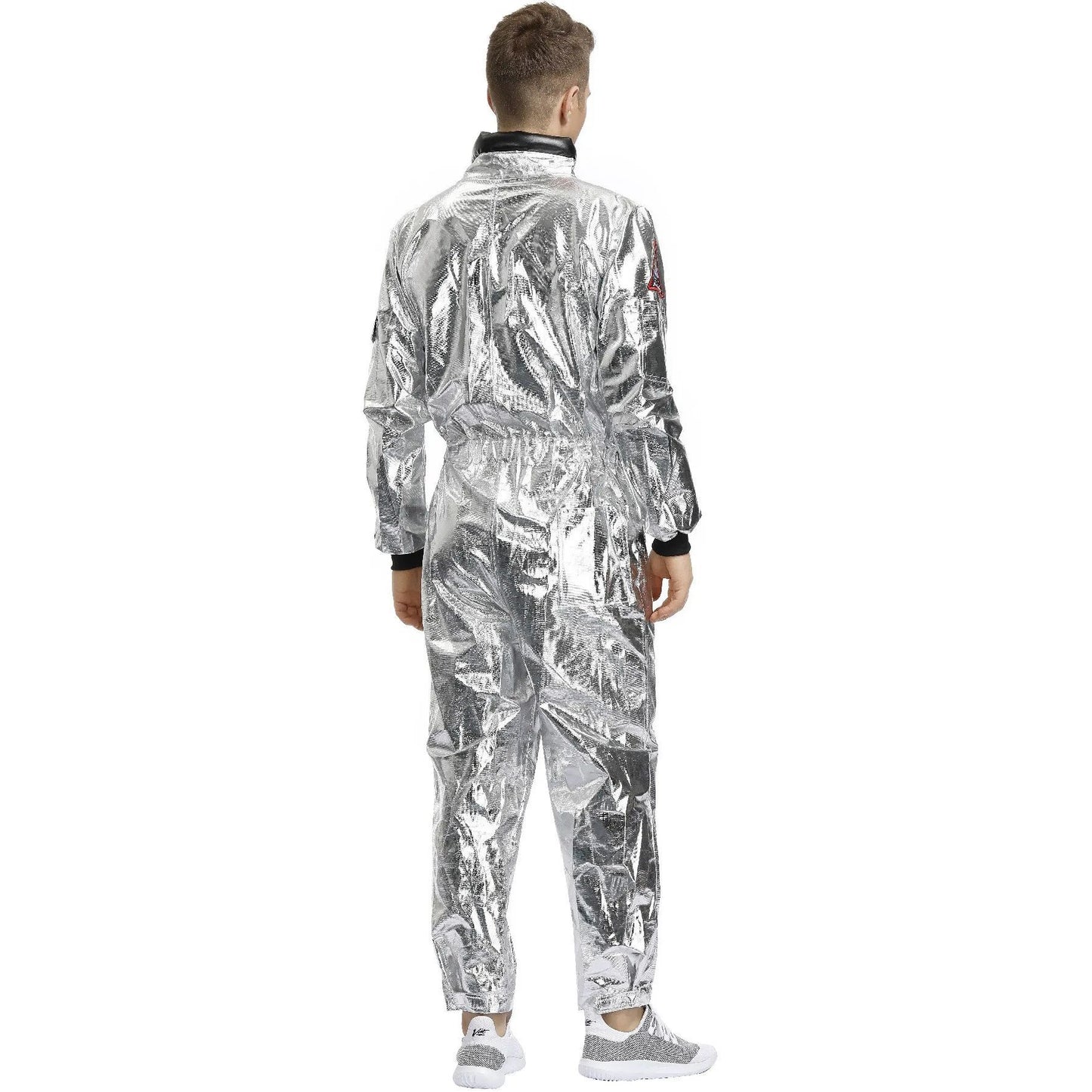 Astronaut Costume Spacesuit Silver Spaceman Men Women Space Suit Halloween Christmas Performance Spacesuit Costume Party Gift