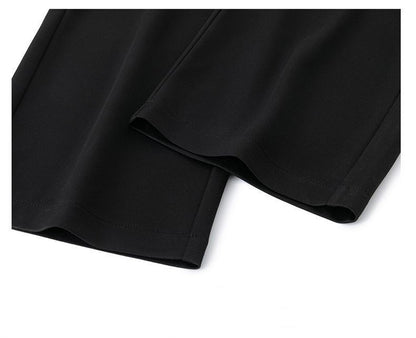 Calça Reta Preta Masculina, Calça Casual de Verão de Perna Larga Harajuku Estudantil, Calça de Rua, Moletom Cinza Descolado