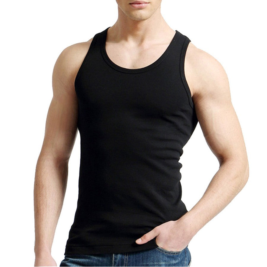 Tank Tops Men Fitness Cool Summer 100% Cotton Vest Male Sleeveless Tops Gym Slim Casual Undershirt Mens Gift 9 Colors 1PCS