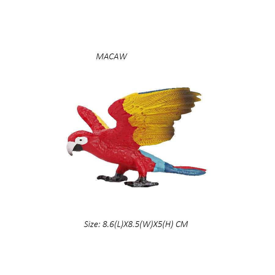 Coruja Flamingo Peru Tucano Seahawk Modelo Animais Estatuetas Plástico Pássaro Brinquedo Boneco de Ação Aventuras na Selva Presentes para Crianças Zoológico da Floresta
