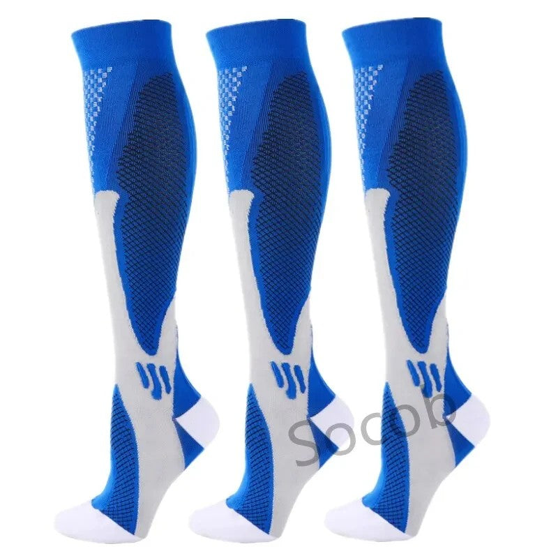 3/6/7 Double Compression Socks Varicose Socks Men Women With Diabetes Pregnancy Elastic Socks Gym Outdoor Sports Rugby Running