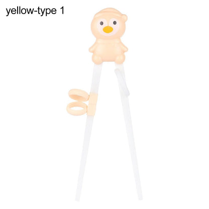 1 Pair Cartoon Chopsticks Children Eating Training Chopsticks Learn Chopsticks Correct Usage Baby Practice Chopstick
