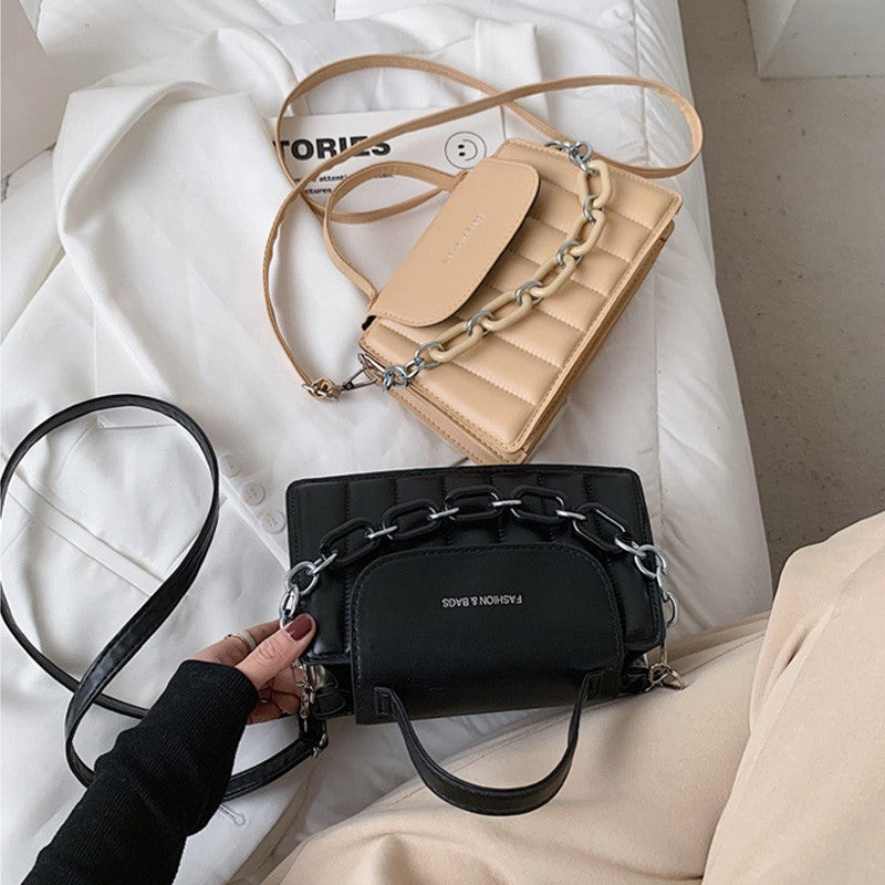 New Chains Shoulder Bag Women Solid Color Crossbody Bag Designer Messenger Handbag and Purse Luxury Top-handle Bag feminina