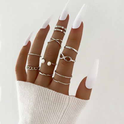 Conjunto de Anéis Boêmios com Zircônia para Mulheres, Anel Dourado com Cristal Boêmio Letra Amor Coração Lua Flecha Flor, Joias de Casamento, Presentes