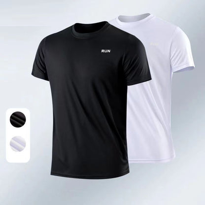 Men Fitness Gym t-Shirt Quick Dry Sport Running Shirts Man Short Sleeve Bodybuilding Top Training Football Jersey Man Sportswear