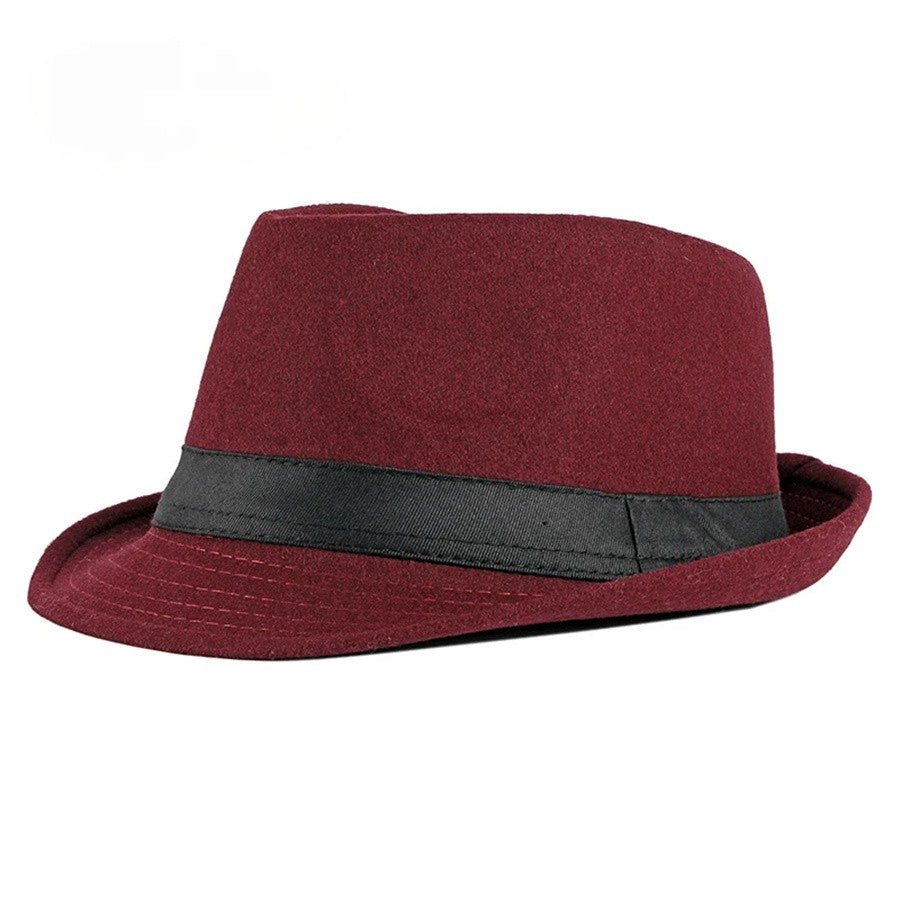 Chapéu de Lã para Casamento Primavera Verão para Homens de Meia-Idade, Casal, Moda Outono Inverno, Festa Xadrez, Design de Luxo, Chapéu Jazz Fedora para Mulheres