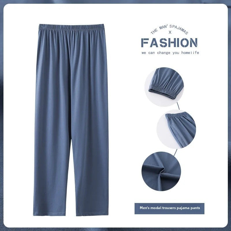 New Hot Sale Of The Season Modal Loose Fit Men's Sleepwear Thin Home Pants Single Piece Summer Long Thin Home Pants Comfortable