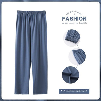 New Hot Sale Of The Season Modal Loose Fit Men's Sleepwear Thin Home Pants Single Piece Summer Long Thin Home Pants Comfortable