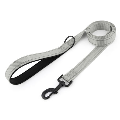 Coleira de cachorro Laeds Leashes, coleira de cachorro de nylon de seda reflexiva para cães grandes, médios e pequenos passearem, corda engrossada para passear com animais de estimação