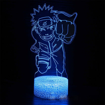 Anime Naruto Uzumaki LED Night Light Toys Akatsuki Kakashi Hatake Kid Bedroom Nightlight Itachi Uchiha 3D 7/16 colors Lamp Decor