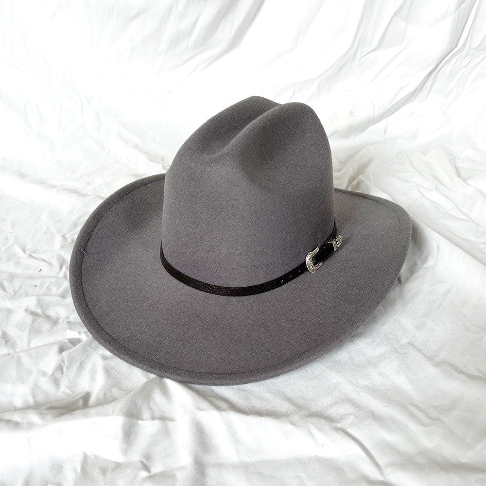 Vintage Western Cowboy Hat For Men's Gentleman Lady Jazz Cowgirl With Leather Wide Brim Cloche Church Sombrero Hombre Caps