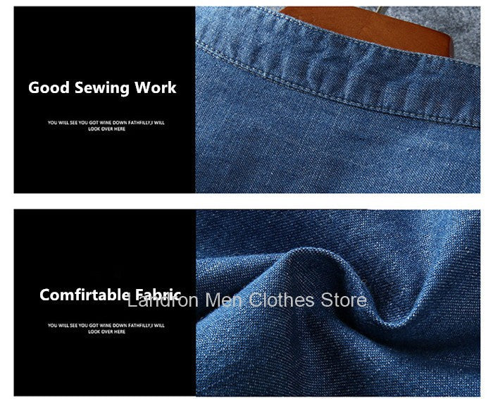 Denim Shirts Men Cotton Short Sleeve Summer Casual Jeans PLus Size 5XL 6XL 7XL Big Thin Boys Loose Blouse 8XL Man Male Camisa
