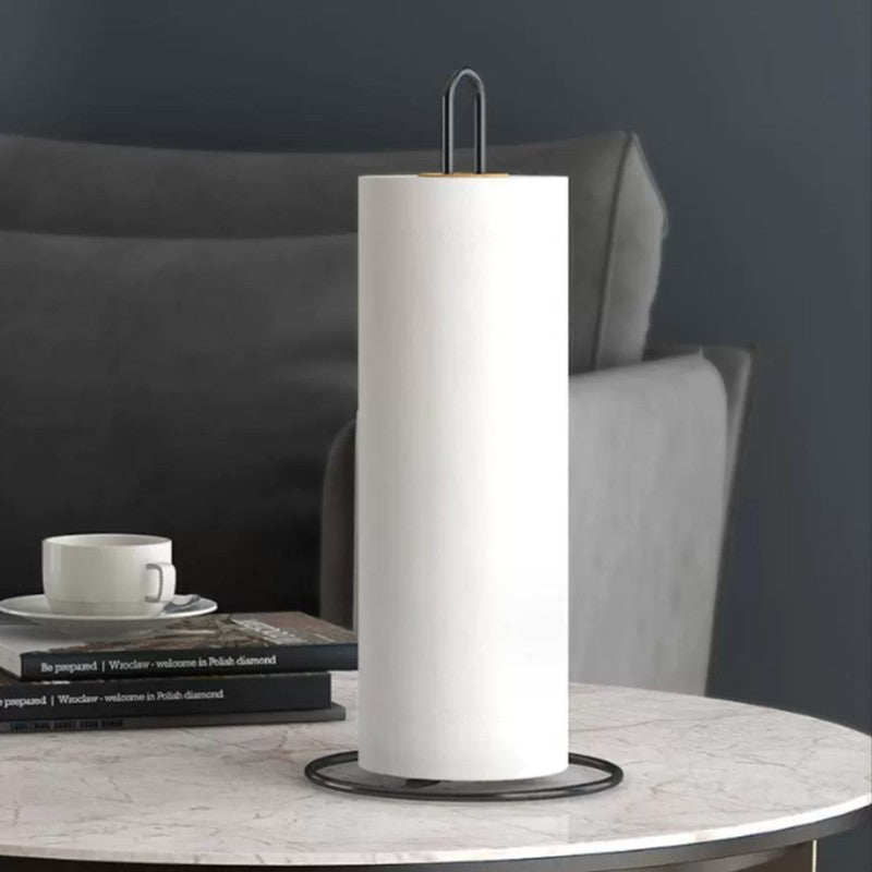 Bathroom accessories Vertical Wrought Iron Tissue Holder Creative Dining Table Storage Desktop Kitchen Roll Paper Holder