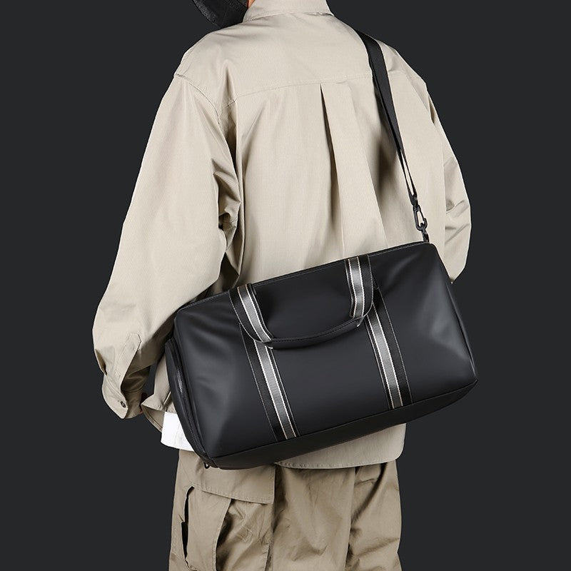 Men's Travel Bag with Wet Dry Separation Pocket Independent Shoe Case Large Capacity Gym Bag for Exercise Trip Motorbike Travel