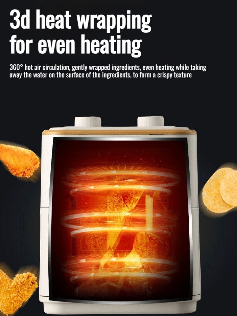 Home Smart Air Fryer Large Capacity Multifunctional Electric Fryer French Fry Machine Cooking Oven integrated Hot fryer Oven