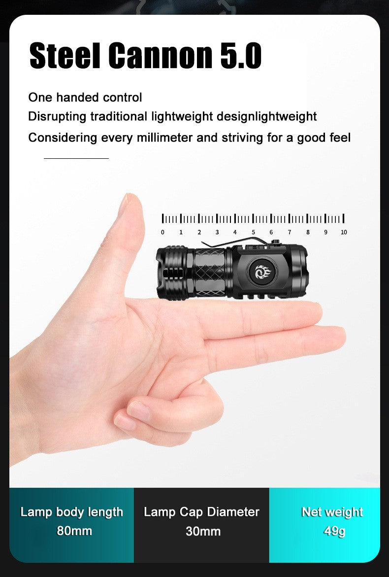 Powerful 3*SST20 LED Flashlight 18350 Super Bright Portable Torch Lamp Rechargeable Waterproof with CAP CLIP for Hiking Camping