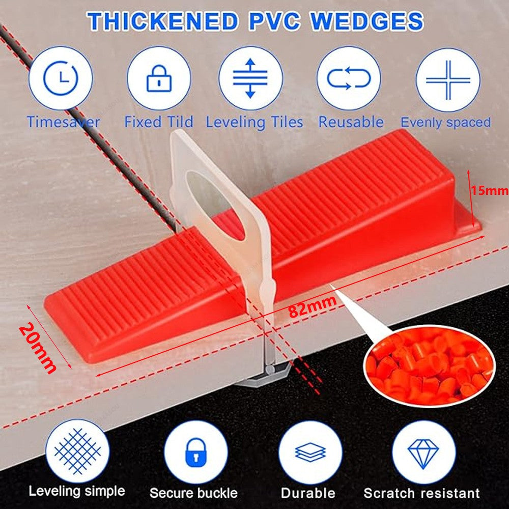 Sistema de Nivelamento de Azulejos Reutilizável 50-600 Cunha Clipes Cerâmica Inserir Espaçadores Ferramenta de Construção de Parede de Piso de Azulejo Carrelage