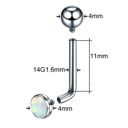 1PC Titânio Christina Vertical Hood Piercings Anéis de Lábio Flor Opala Sexy Piercings de Lábio Joias de Piercing de Sobrancelha VCH