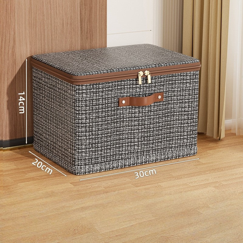 Caixa de Armazenamento de Grande Capacidade com Tampa Dobrável Espessa para Roupas Caixa de Armazenamento para Roupa Íntima Organizador de Armário para Cobertores