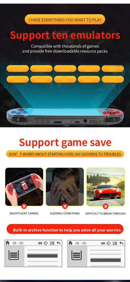 Portable Handheld Videogame TV Retro Video Game Console Arcade Player for Children Mini Machine Emulator Retrogame Gaming Device