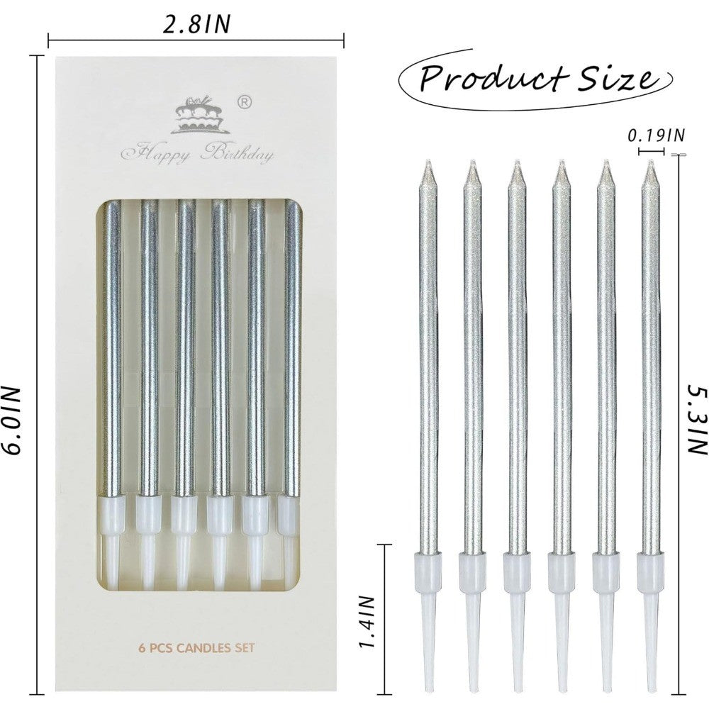 6/12/48pcs Birthday Candles Spiral Cake Candles  Long Thin Cake Candles For Wedding Party And Cake Decoration