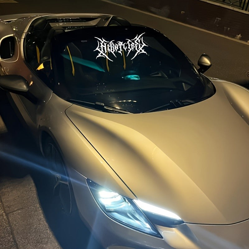 Nightlife Style, Gothic Sticker/black/white/versatile Style/Suitable for SUV Small Car Sunscreen Adhesive Watertight Car Sticker