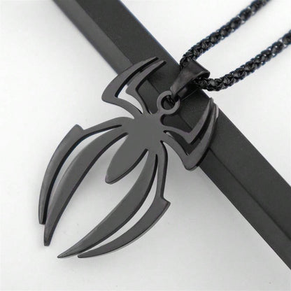 Colar Cosplay com Pingente de Aço Inoxidável Masculino Logotipo de Homem-Aranha de Super-Herói Corrente Gargantilha Acessórios de Joias Presente