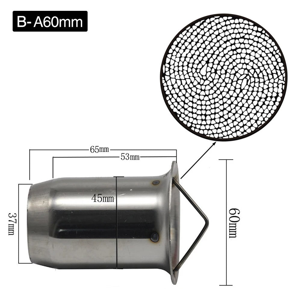 Alconstar- 51mm/60mm Inlet Motorcycle Exhaust Muffler Steel DB Killer Moveable DB Killer Noise Sound Eliminator Race