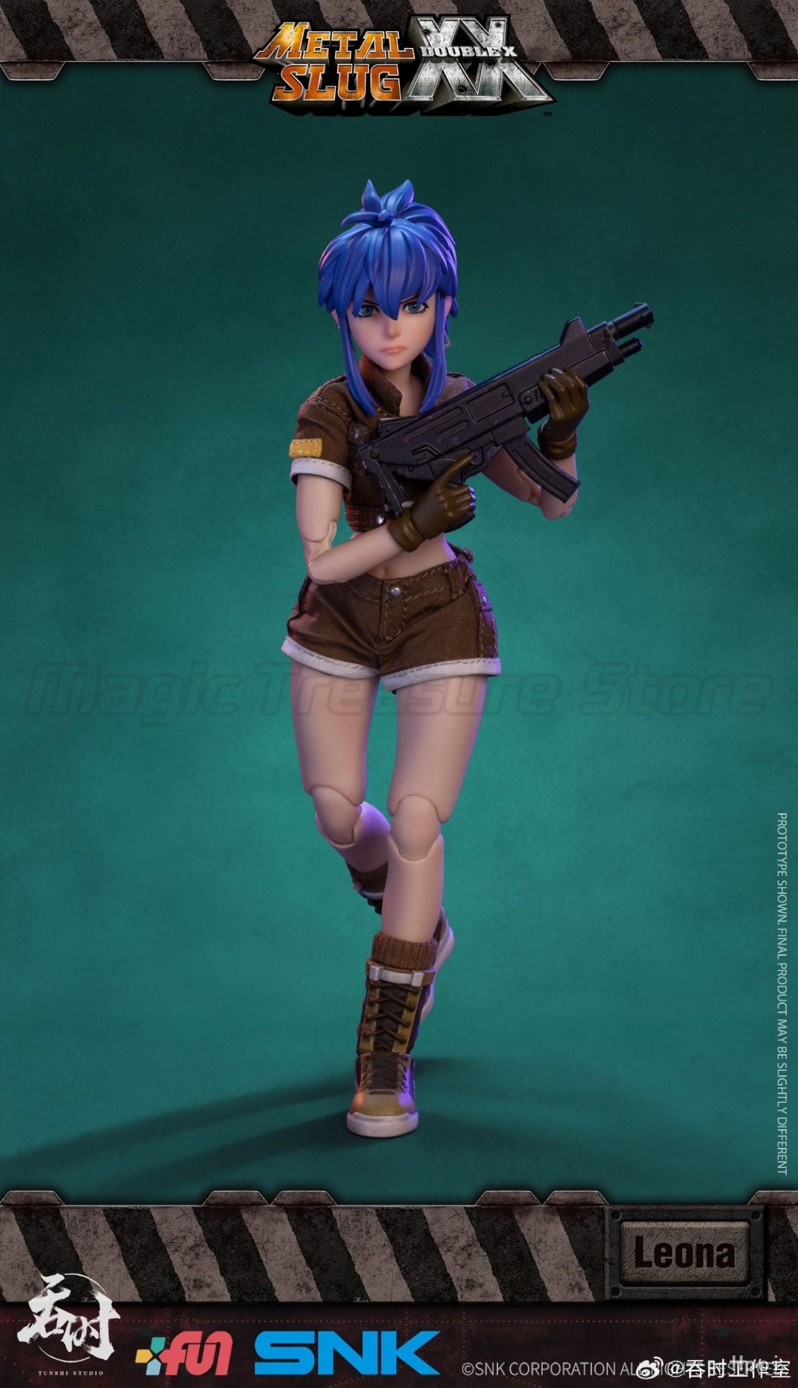 ?MT?Original TUN SHI Metal Slug XX Leona Heidern 1/12 Action Figure Colecionável