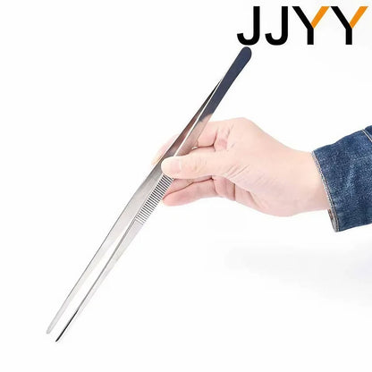 JJYY 304 Stainless Steel Food Tongs Long Handle Non-Slip Barbecue Tongs Steak Tongs Kitchen Cooking Tools kitchen accessories