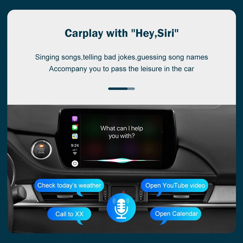 Adaptador USB CarPlay e Android Auto com fio para Mazda 6 2 3 CX3 CX5 CX9 MX5 2016-2020 com sistema Mazda Connect
