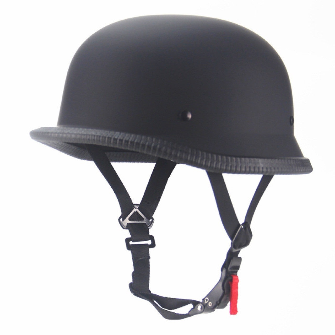 Vintage Motorcycle Cruiser Helmet Half Face German Helmet Motorcycle Helmet Bright Black Car-styling DOT