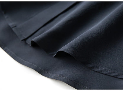 2025 Spring New Women's Silk Shirt Women's Long Sleeve 100% Mulberry Silk Blouse 16 MM White-collar OL Style Shirts For Women