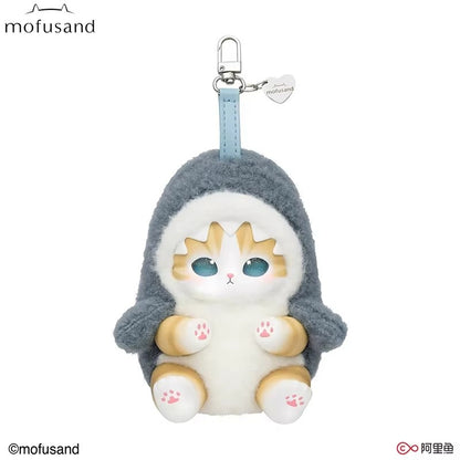 In Stock Genuine Mofusand Cat Series Vinyl Shark Cat Surprised Box Toy Ornaments Surprised Blind Box Bag Plush Keychain Doll