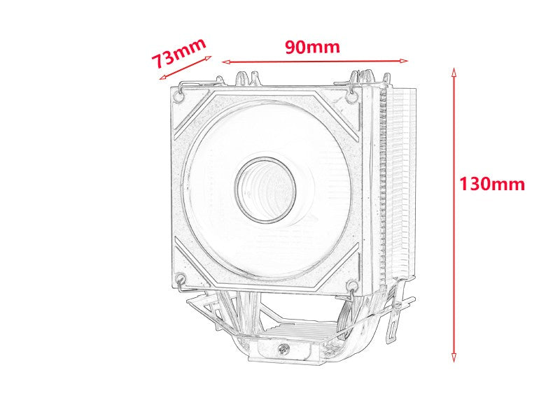 CPU Efficient Cooler Fan 90mm 4pin/PWM PC Tower Type Radiator 2/4/6 Heat Pipe install LGA2011 x79 x99 115x 1200 1700 AMD am3 AM4