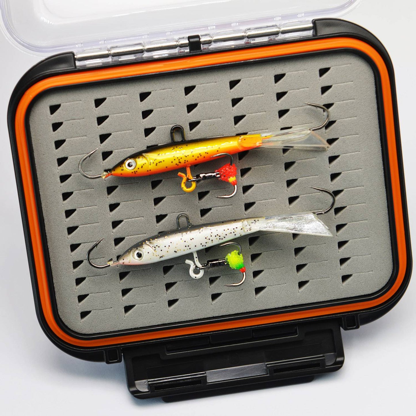 Iscas de Pesca no Gelo com Asas Glide Tail Jigging Vertical para Robalo, Perca, Walleye, Lúcio e Peixe-Sol