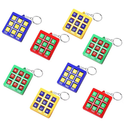 1/8pcs Tic Tac Toe Game Kids Educational Toy with Keychain Birthday Party Gift Goodie Stuffers Bag Pinata Filler Classroom Prize
