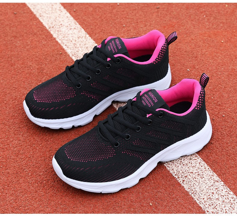 Novos Tênis Femininos Casuais Sapatos da Moda Respiráveis para Caminhada em Malha Sapatos Baixos Femininos 2024 Tenis Feminino Branco Sapatos esportivos femininos