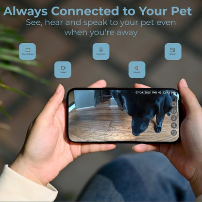 Comedouro Automático para Cães e Gatos de Grande Capacidade – Dispensador de Alimentos para Animais de Estimação de Aço Inoxidável com Aplicativo Wi-Fi e Alimentações Programadas