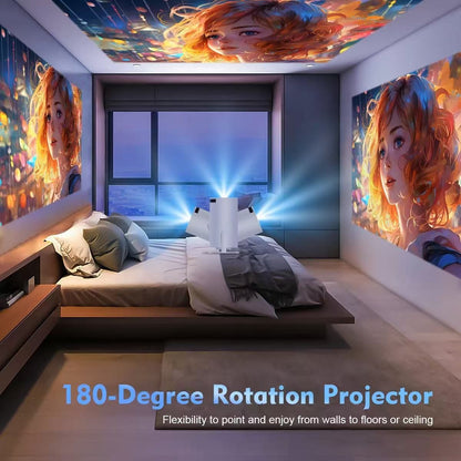 Projector 8K Wifi6 Projector 290ANSI Android 11 Dual WIFI Allwinner H713 BT5.0 1280*720P Home Cinema Outdoor portable HY300 Pro