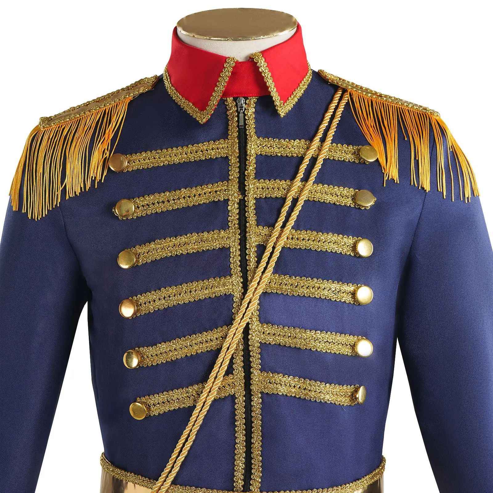 Medieval Royal Military Cosplay Uniform Coat Colonial Tuxedo Halloween Masquerade Court Jacket Adult Men Nutcracker Costumes