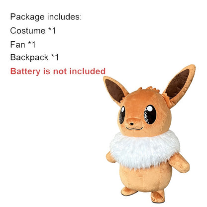 Yellow Rabbit Inflatable Costume Mascot Parade Adult Character Cosplay Animal Birthday Halloween Party Event Plush Set